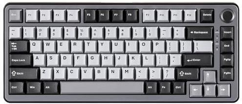 YUNZII RT75 Rapid Trigger Gaming Tastatur Hall-Effekt Tastatur Magnetschalter Einstellbare Betätigung Esports 75% Layout TKL Mechanische Tastatur RGB PBT Tastenkappen (Black, Outemu Switch)