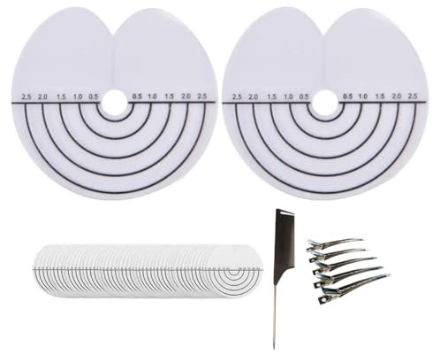 50-Pack Heat Shield Guards,Single Hole Hair Extensions Shield Circular with Scale,Fusion Glue Protector Spacers for Hair Extension Bonding(One Size, 50, count)