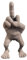 KyeeaDIY Humorvoller Mittelfinger mit Beinen Impression 3D Plastique Statue Skulptur,lustiges Gedruckte Dekoration Moderne Figuren,Home Office Schreibtisch Décor 7.5*6*3.5cm & 16*8*6cm (Grey Small)