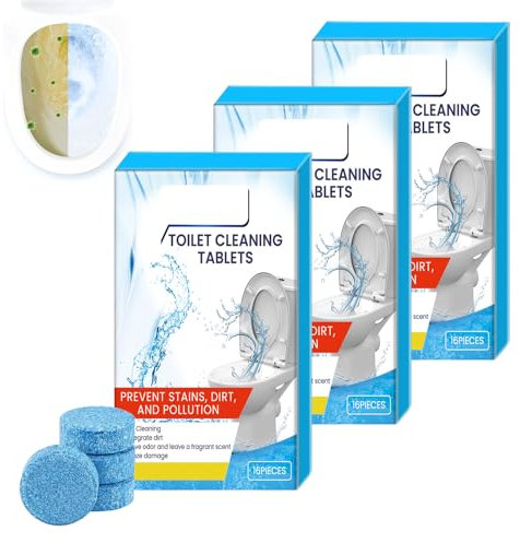 Ninnyi 48 PCS Toilet Tablets for Cleaning in Bowl, Toilet Stain Remover Heavy Duty, Toilet Fizzer Cleaners for Limescale Remover