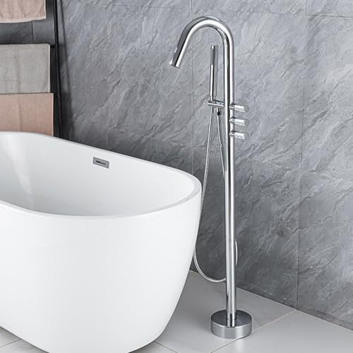 XJTNLB Rubinetto Vasca da Bagno con Doccetta Cromo Miscelatore Doccia con Deviatore e Doccetta Rubinetti Vasca Bagno con Doccia