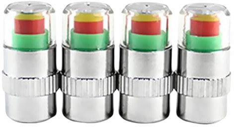 JECOMPRIS 4pcs Sensor Tire Air Tire Pressure Cap Car Tyre Pressure Monitor Tire Valve Stem Caps Tire Gauge Caps Car Monitoring Sensor Indicator Tire Pressure Sensor Tires Dust Cap