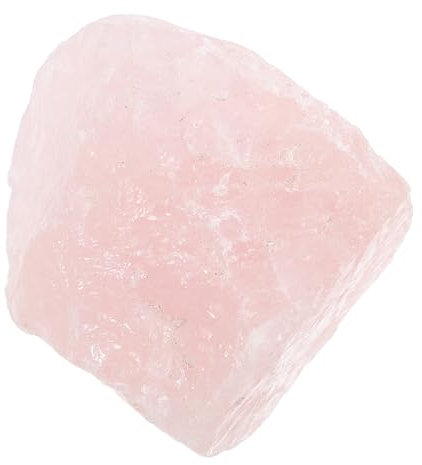 minkissy Natural Raw Rose Quartz Crystal Stone Ornaments Decorative Garden Stones for Feng Shui Unique Raw Crystal Decor for Home Office