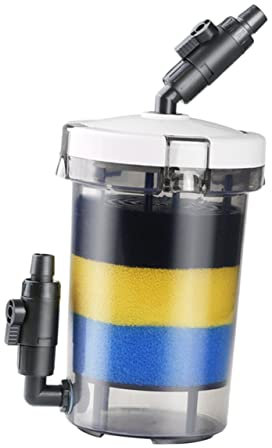 Milisten Filtro Cilíndrico Frontal para Césped Depuradora Acuario Filtro Pecera para Acuario Serie LW Transparente