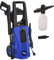 DURHAND Hochdruckreiniger mit 6 m Hochdruckschlauch, 150 bar Arbeitsdruck mit Rollen, 1800 W, inkl. 5-TLG. Zubehör, max. Wassermenge: 510 l/h, für Garten, Blau