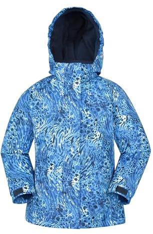 Mountain Warehouse Snowdrop Printed Kids Ski Jacket | Comfortable Snowproof & Fleece Lined Coat with Hood, Zipped Pockets & Snowskirt for Secure Protection & Comfort, For Winter