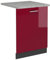 Vicco Tapa del lavavajillas R-Line, Rojo Burdeos Alto Brillo, 60 cm, ET Mármol
