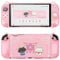 PlayVital pour Switch 2 Coque avec Joycon Grips Cover Silicone & Capuchon Joysitck & Support pour Nintendo Switch 2 Console Accessoire Protection Étuis Housse Dockable-Rose,Chaton Cerisiers