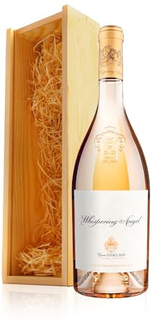 Virgin Wines - Whispering Angel Côtes de Provence Rosé Wine (75cl) in Wooden Gift Box - Classic Pale Rosé from Southern France