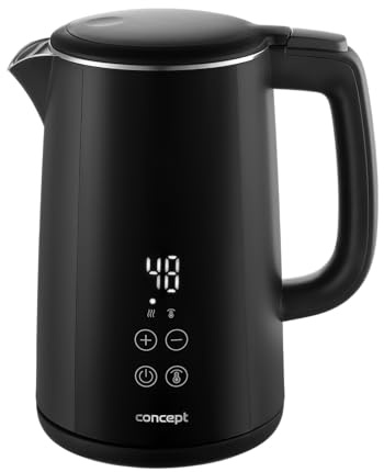 Concept RK3360 - Bollitore digitale in acciaio INOX con regolazione della temperatura, 1,5 l