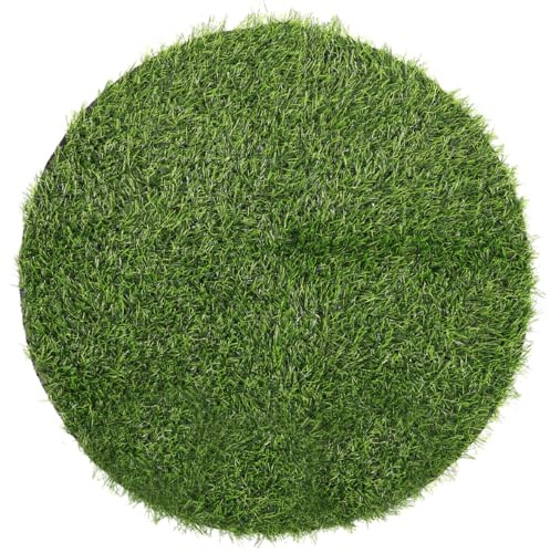 Angoily Nappe Ronde en Gazon Synthétique Plastique pour Décoration de Table | Mat Aspect Réaliste, Usage Décoratif sans Entretien, pour Pique-niques et Anniversaires