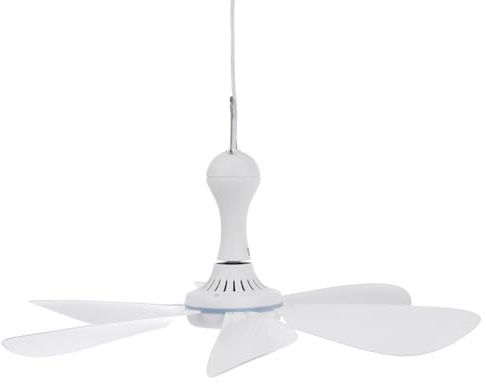 Alipis Ventilateur de Plafond Usb Portable pour Tentes de Camping – Ventilateur Suspendu à 6 Pales avec 3 Vitesses – de Refroidissement Alimenté en 5 V pour Tonnelles, Dortoirs Et Caravanes