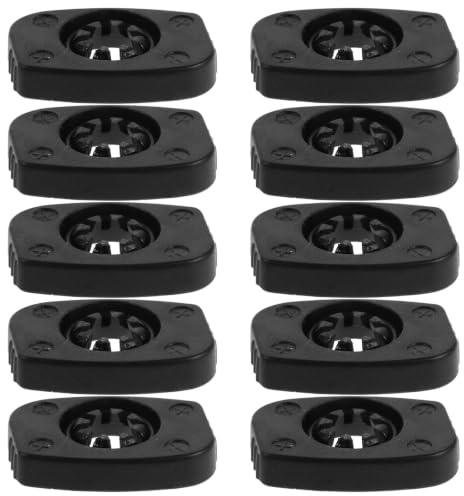 10pcs Snare Drum Tension Rod Lock Black Plastic Replacement Parts | Thickened Threaded Contact Surface, Closely Meshed Fit, Performance and Touring Use, Direct Replacement Hardware