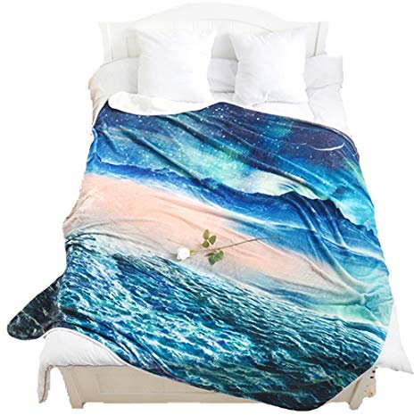 Sternenhimmel Starcraft Muster Kuscheldecke TV Decke Klimaanlage Decke Sofa Decke Universum Tagesdecke Reisedecke (Universum, 73 x 79 Zoll)