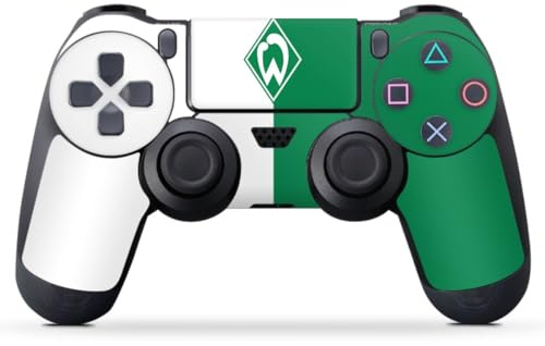 DeinDesign Skin kompatibel mit Sony PlayStation 4 Controller Folie Sticker Logo SV Werder Bremen Fanartikel