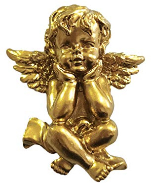 Wedarego Vatican Italy 3D Mini Golden Angel Refrigerator Magnet Resin Travel Souvenirs,Handmade Home & Kitchen Decoration Angel Fridge Magnet Collection Gift