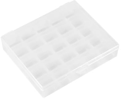 Förvaring genomskinlig låda för 25 spolar spolbehållare, 1 st plast tomma spolar fodral, spole organiserare, symaskin spole organiserare spole låda för 25 spolar för bekväm att förvara för