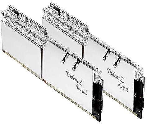 G.SKILL 64GB DDR4 Trident Z Royal Silver 4000Mhz PC4-32000 CL18 1.40V Dual Channel Kit (2x32GB)
