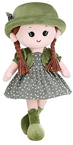 Niedliche Kuschelpuppe Baby Mädchen Puppe Weiche Stoffpuppe Plüschpuppe Kleinkinder Plüsch Spielzeug Püppchen Ragdoll Prinzessin Puppe Geburt oder Taufe