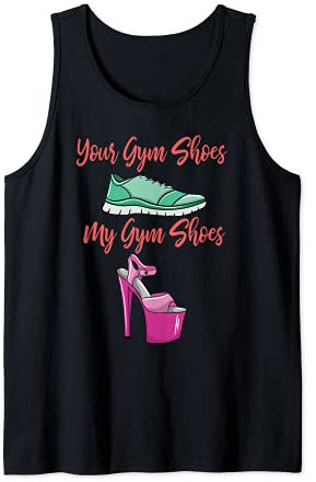 Lustige Pole Dancing Schuhe Geschenk Pole Dancer Liebhaber Fitness Tank Top