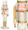 SPRINGOS Figurine casse-noisette en bois Soldat avec épée Hauteur : 38 cm Crème Décoration de Noël (crème, 38 cm)