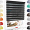 Schuette® Rollo ohne Bohren & mit Bohren 2in1 ● Tag & Nacht Doppelrollo Kollektion: Black Flag (Schwarz) ● 30 x 130 cm (Breite x Höhe) ● Suprafix Klemmrollo = Klemmfix 2.0 ● 60s Montage mit Video