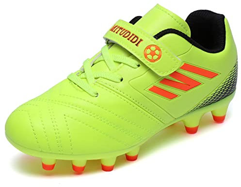 Boys Football Boots Size 3 Kids Football Athletics Shoes Running Shoes Outdoor Teenager Sneakers Unisex Girls Indoor Trainers Soccer Shoes Green