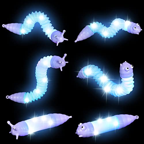 Ainiv Pop Tubes Lumineux, 2 Pièces Mini Chenille Pop Porte Clé Jouets, Mini Pop Fidget Toy, Push Fidget Bubble Toy, Keyring Fidget Cadeau pour Enfants, Adultes, TDAH, Personnes Souffrant d’autisme