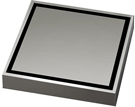 Siphon de Sol de Douche Invisible Carré de 10, 2 cm, Siphon de Sol Invisible en Acier Inoxydable Anti Odeur Détachable avec Noyau de Gravité, Siphon Douche Invisible Antirouille Salle Bain(Gris)