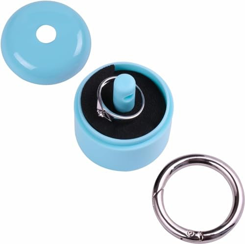 UNIPORE Porte Bijoux de Voyage, Boîte à Bijoux Portable, Boîte de Rangement pour Bagues à Bijoux, Boîte de Rangement de Bijoux de Voyage pour le Rangement Extérieur et le Sport (Bleu)