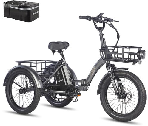 Fafrees F20 Mate E-Bike Dreirad Klapprad 48V Zulassung [ Offiziell ] E 3 Rad für Erwachsene 1008WH, Herren E Bike Hydraulische Scheibenbremsen, Elektrofahrräder 65N.m, Fat Ebike 20 Zoll, E Trike IPX5