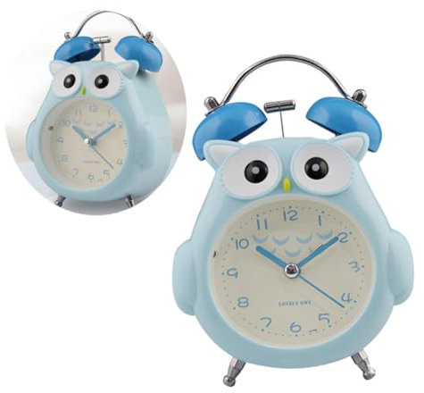 Ciieeo Kinderwecker Stiller Wecker Eule Wecker Uhr Schreibtisch Student