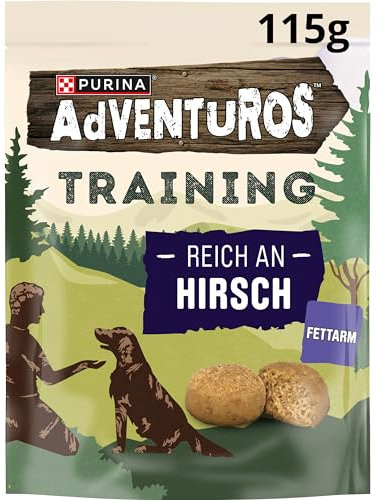 PURINA AdVENTuROS Training Hundeleckerlis, reich an Hirsch, 6er Pack (6 x 115g)