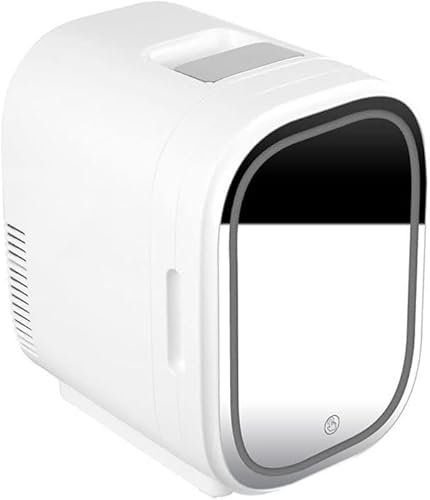 Small refrigerator Mini Fridge Refrigerator with LED Lamp Mirror Full Makeup Mini Electric Portable Mirror Makeup Beauty Fridge 8L