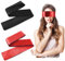 Prasacco 2 Stück Satin Augenbinde, Weiche Schlafmaske 150 x 7 cm Verstellbare Augenabdeckung Reise-Augenmaske Satin Augenmaske für Frauen, Männer, Erwachsene, Paare (Reines Schwarz, Schwarz + Rot)