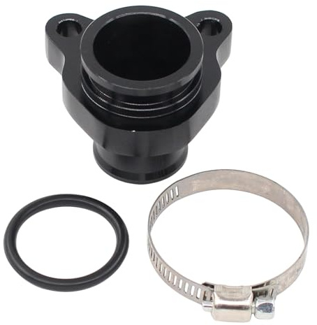 Adaptador de brida de agua de refrigeración de aluminio, conector de manguera de agua de aleación de aluminio con abrazadera y junta tórica negra para 1er E88 E82 135i 3er E90 E91 E92 E93 335i 335xi
