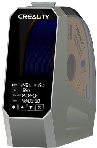 Creality Space PI Filament Trockner Offiziell, 2024 3D Drucker Filament Dry Box mit Ventilator, 360° Heizung Filament Dehydrator, für Filament 1.75 2.85mm PLA PETG ABS TPU Nylon (1kg)