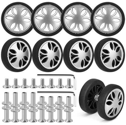 8 PCS Ersatzkofferräder Verschleißfeste Kofferrad-Ersatz für Meisten Koffer Leise und Langlebige Ersatzräder