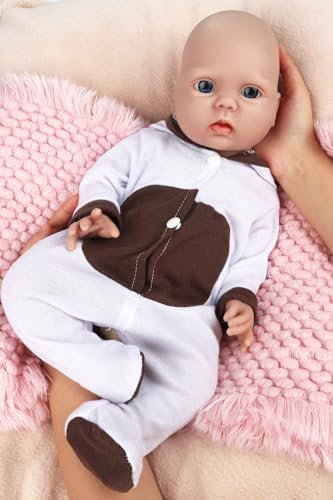 Vollence Bambola Neonata 48cm in Silicone, Non Bambola in Vinile, Neonata Realistica, Regalo per Collezionisti - Ragazza
