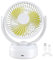 CATGIFF Ventilatore da Tavolo, Ventilatore a Batteria Ricaricabile Silenzioso Potente, 3 Velocità, Testa Girevole a 180°,Ventilatore da Scrivania per Scrivania Ufficio Casa Viaggi Campeggio Bianco