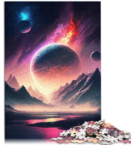 Puzzle für Erwachsene, 1000 Teile, Bergsee, Kosmos, Lernspiele, Heimdekorationspuzzle, 10,27 x 14,96 Zoll, für 14-Jährige