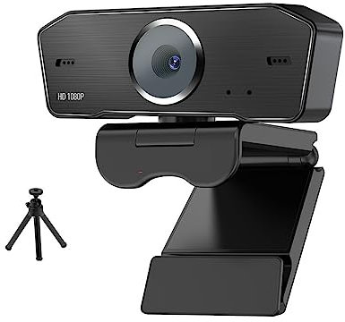 Webcam, Webcam USB HD Microphone intégré Caméra Web intelligente 1920 x 1080P 30fps for ordinateurs portables de bureau Jeu PC for conférence, diffusion en direct, enregistrement pour Appels Vidéo et