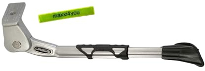 maxxi4you Fahrrad Seitenständer Ursus King mit 20 mm Adapter (Gazelle) - Silber inkl Reflexband