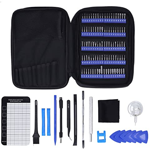 Set di cacciaviti multifunzione 120 in 1 Kit di smontaggio modello di utensili domestici con manico in argento per telefoni cellulari Computer portatili