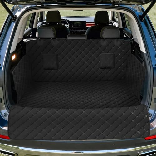 Sanqitara SUV Cargo Liner for Dogs, Waterproof Pet Cargo Cover Dog Seat Mat for SUVs Sedans Vans with Bumper Flap Protector, Non-Slip, Large Size Universal Fit