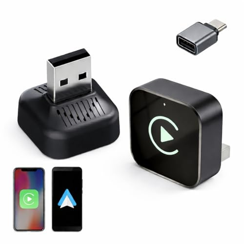 Adaptateur CarPlay sans Fil | Instantané, Zéro Latence, Plug & Play | Profitez d’une connexion CarPlay instantanée, stable et sans latence, avec Bluetooth, Wi-Fi et installation Plug & Play