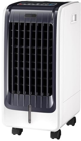 GYMAX Klimaanlage Mobil, Klimagerät ohne abluftschlauch mit Ventilator, Luftreinigung & Luftbefeuchter, 6L Wassertank, 3 Geschwindigkeiten, 8H Timer, Air Conditioner für Wohnung, Zimmer