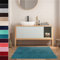 casa pura Badteppich Sky Soft - Flauschige, rutschfeste & Weiche Badematte | Bad & Duschvorleger für Badewanne Dusche & Toilette | Maschinenwaschbar & schnell trocknend | 50x80 cm - Türkis