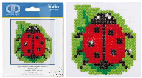 DIAMOND DOTZ Painting, Beginner Kit, Peace Man, 7.6 x 7.6cm, DDS.010