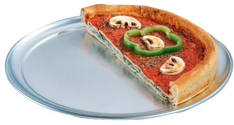 García de Pou Assiette à Pizza Plate 33 cm Argente Aluminium
